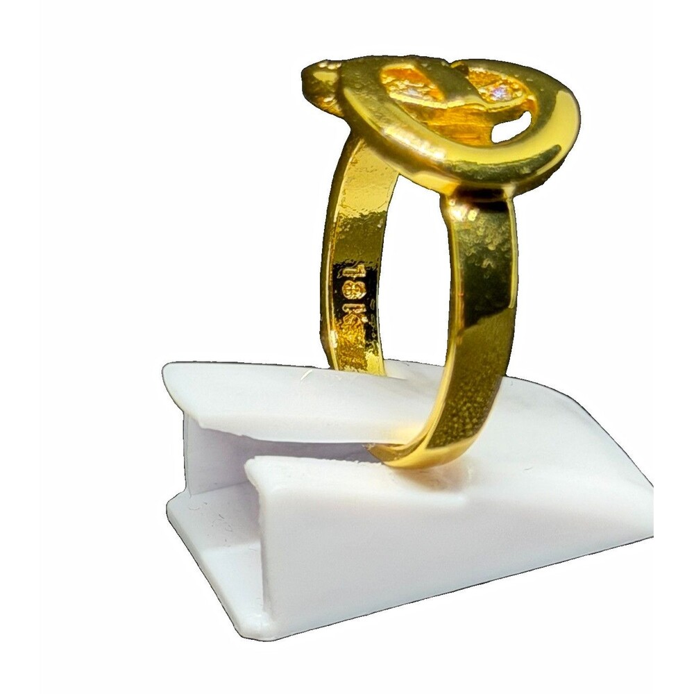 Gold Tone Knot Style Band Ring Metal No Stone 0 Gemstones Size 8